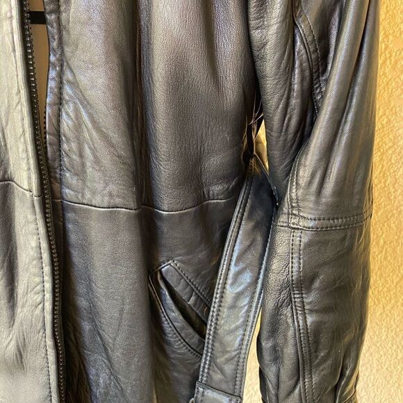 Vintage Andrew Marc Black Leather Jacket Small - Picture 13 of 15